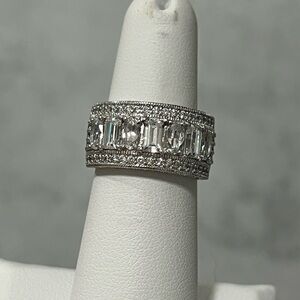 Sterling silver 935 Vanna K CZ Ring size 5